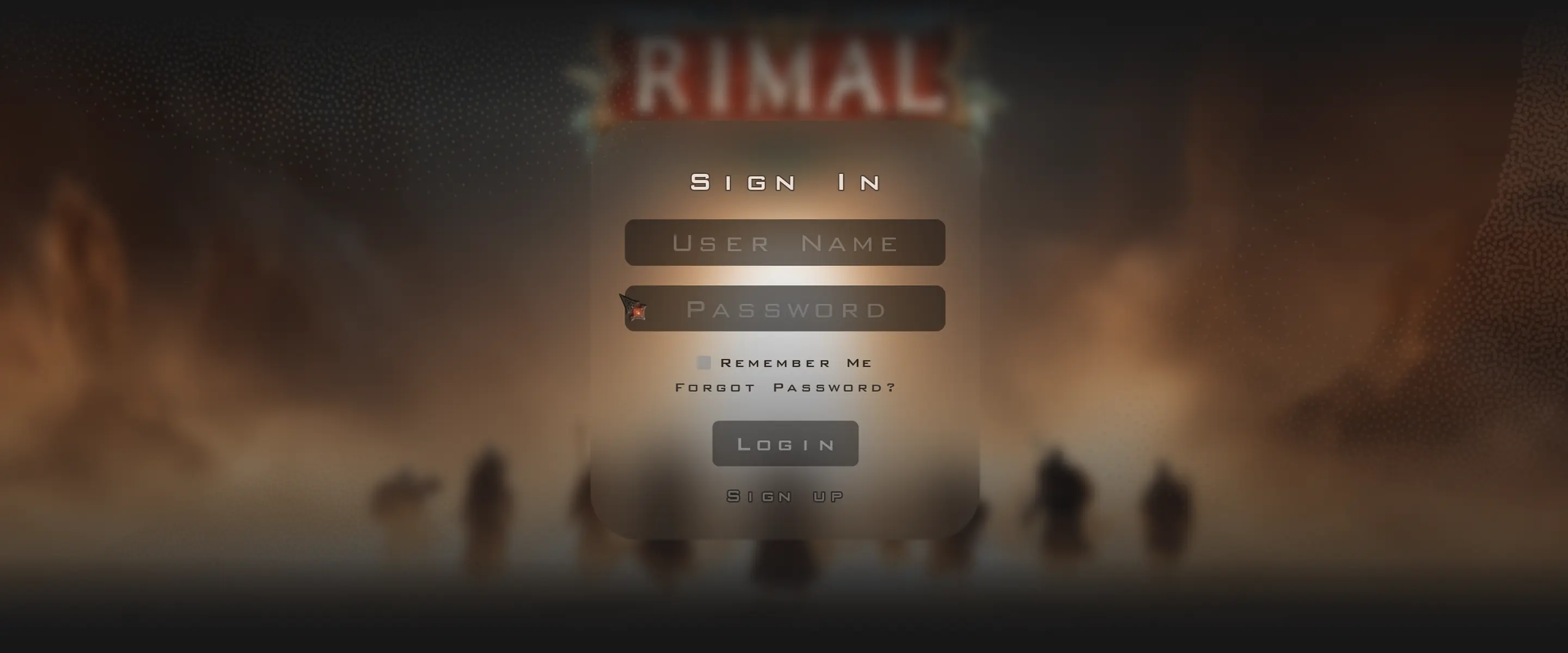 Loading & Login Screen